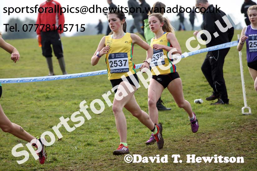 Womens under-20s 2016 Inter Counties Cross Country Champs. and Cross Challenge Final, Cofton Park, Birmingham. Photo: David T. Hewitson/Sports for All Pics